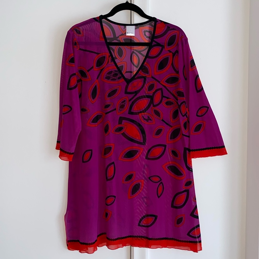 Opera sheer tunic, size 14